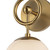 Alora Fiore One Light Wall Vanity in Brushed Gold/Glossy Opal Glass - WV407306BGGO