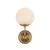 Alora Fiore One Light Wall Vanity in Brushed Gold/Glossy Opal Glass - WV407306BGGO