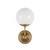 Alora Fiore One Light Wall Vanity in Brushed Gold/Glossy Opal Glass - WV407306BGGO