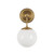 Alora Fiore One Light Wall Vanity in Brushed Gold/Glossy Opal Glass - WV407306BGGO