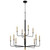 Cyan 12 Light Chandelier in Noir / Aged Brass - 10968