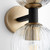 Cyan Two Light Wall Mount in Noir / Aged Brass - 10964
