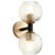 Cyan Two Light Wall Mount in Noir / Aged Brass - 10964