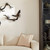 Cyan Ichiyo Wall Decor in Black And Gold Accents - 11436