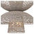 Cyan Masasa Six Light Chandelier in Pale Grey/Nickel - 11933