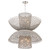 Cyan Masasa Six Light Chandelier in Pale Grey/Nickel - 11933