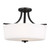 Generation Lighting Kemal Three Light Semi-Flush Mount in Midnight Black - 7728803-112