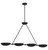 George Kovacs Undertas Four Light Island Pendant in Textured Black - P1318-076