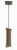 George Kovacs Interszioni LED Mini Pendant in Midnight Iron & Faux Walnut - P1641-895-L