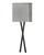 Hinkley Axis Heathered Gray LED Wall Sconce in Black - 41101BK