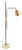 House of Troy Morgan One Light Floor Lamp in Black/Antique Brass - M601-BLKAB