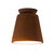 Justice Designs Radiance One Light Flush-Mount in Real Rust - CER-6170-RRST