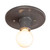 Justice Designs Radiance Collection One Light Flush-Mount in Gloss Grey - CER-6275-GRY