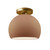 Justice Designs Radiance One Light Semi-Flush Mount in Adobe - CER-6350-ADOB-BRSS