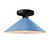 Justice Designs Radiance One Light Semi-Flush Mount in Sky Blue - CER-6330-SKBL-MBLK