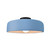 Justice Designs Radiance One Light Semi-Flush Mount in Sky Blue - CER-6343-SKBL-MBLK