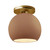 Justice Designs Radiance One Light Semi-Flush Mount in Adobe - CER-6353-ADOB-BRSS
