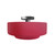 Justice Designs Radiance One Light Semi-Flush Mount in Cerise - CER-6363-CRSE-NCKL
