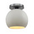 Justice Designs Radiance One Light Semi-Flush Mount in Matte White w/ Champagne Gold - CER-6353-MTGD-NCKL