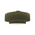 Justice Designs Radiance One Light Semi-Flush Mount in Matte Green - CER-6363-MGRN-NCKL