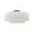 Justice Designs Radiance One Light Semi-Flush Mount in Gloss White (outside and inside of fixture) - CER-6363-WTWT-MBLK