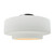 Justice Designs Radiance One Light Semi-Flush Mount in Gloss White (outside and inside of fixture) - CER-6365-WTWT-NCKL