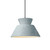 Justice Designs Radiance One Light Pendant in Concrete - CER-6420-CONC-MBLK-BKCD