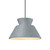 Justice Designs Radiance One Light Pendant in Concrete - CER-6420-CONC-NCKL-RIGID