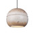 Justice Designs Radiance One Light Pendant in Greco Travertine - CER-6415-TRAG-MBLK-BKCD