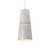 Justice Designs Radiance One Light Pendant in Concrete - CER-6430-CONC-MBLK-WTCD