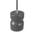 Justice Designs Radiance One Light Pendant in Gloss Grey - CER-6500-GRY-CROM-BKCD