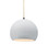 Justice Designs Radiance One Light Pendant in Gloss White (outside and inside of fixture) - CER-6530-WTWT-MBLK-BEIG-TWST