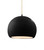 Justice Designs Radiance One Light Pendant in Gloss Black - CER-6533-BLK-MBLK-BEIG-TWST