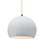 Justice Designs Radiance One Light Pendant in Gloss White (outside and inside of fixture) - CER-6533-WTWT-MBLK-BEIG-TWST