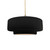Justice Designs Radiance One Light Pendant in Carbon - Matte Black - CER-6543-CRB-BRSS-BEIG-TWST