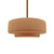 Justice Designs Radiance One Light Pendant in Adobe - CER-6543-ADOB-BRSS-RIGID