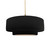 Justice Designs Radiance One Light Pendant in Carbon - Matte Black - CER-6545-CRB-BRSS-BEIG-TWST