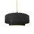 Justice Designs Radiance One Light Pendant in Carbon - Matte Black - CER-6553-CRB-MBLK-BEIG-TWST