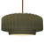 Justice Designs Radiance One Light Pendant in Matte Green - CER-6555-MGRN-BRSS-RIGID