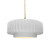 Justice Designs Radiance One Light Pendant in Gloss White - CER-6553-WHT-BRSS-BEIG-TWST