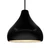 Justice Designs Radiance One Light Pendant in Gloss Black - CER-6565-BLK-NCKL-RIGID