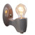 Justice Designs American Classics One Light Wall Sconce in Gloss Grey - CER-7021-GRY-NCKL