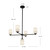Kuzco Lighting Nola Five Light Chandelier in Black/Glossy Opal Glass - CH57731-BK/GO