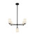 Kuzco Lighting Nola Five Light Chandelier in Black/Glossy Opal Glass - CH57731-BK/GO