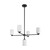 Kuzco Lighting Nola Five Light Chandelier in Black/Glossy Opal Glass - CH57731-BK/GO