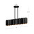 Kuzco Lighting Akira Six Light Linear Pendant in Black/Gold - LP58042-BK/GD