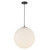 Kuzco Lighting Marco One Light Pendant in Black/Opal Glass - PD34616-BK/OP