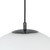 Kuzco Lighting Marco One Light Pendant in Black/Opal Glass - PD34616-BK/OP