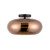 Kuzco Lighting Trinity LED Semi-Flush Mount in Black/Copper - SF62014-BK/CP