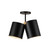 Kuzco Lighting Keiko Two Light Semi-Flush Mount in Black - SF58814-BK